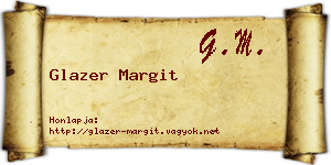 Glazer Margit névjegykártya